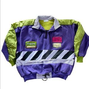 adidas Purple and Green Sweatshirt